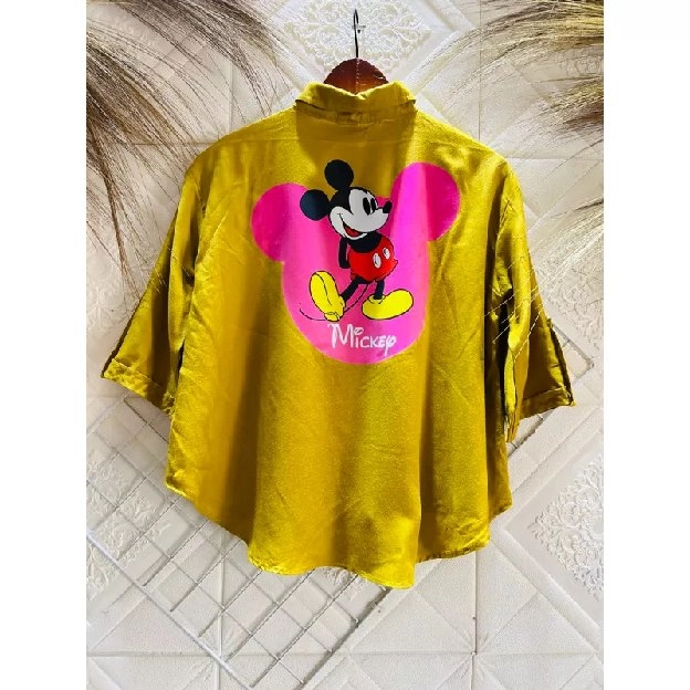 MURAH ❗❗ATASAN KEMEJA/BLOUSE ANAKGAMBAR MICKEY MOUSE DAN MOSCHINO