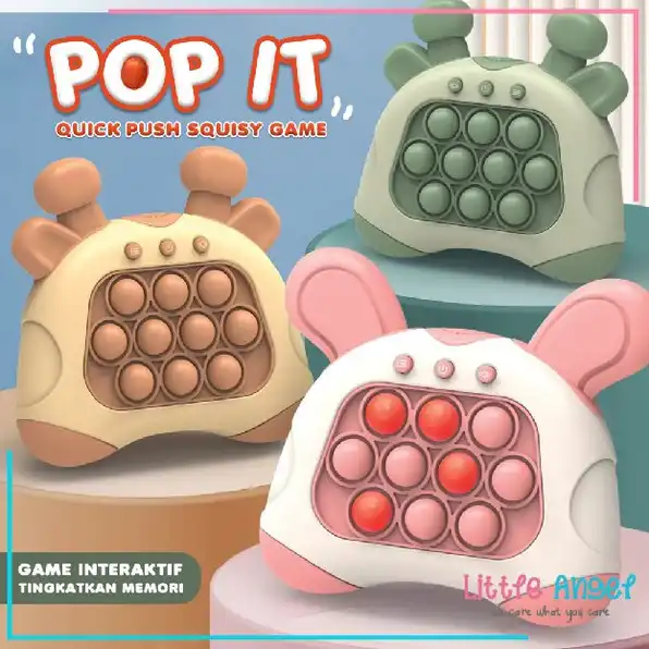 POP IT ELEKTRONIK Mainan Edukasi Anak Squishy Viral Push Bubble Game Pop It Nyala Musik Light LED Fi