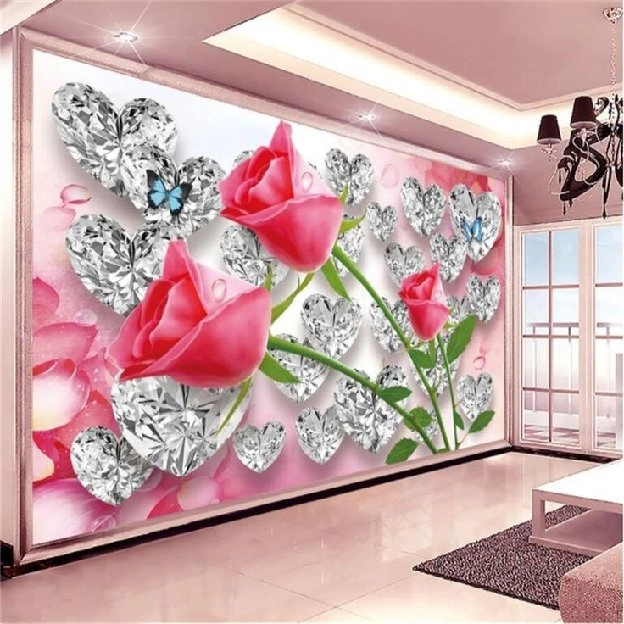 Pasang wallpaper dinding 3d custom toko jual dan pesan hordeng murah rollerblind vertikal blind