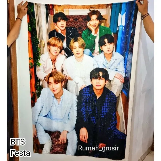 Selimut BTS BT21 KPOP Printing Blanket Lembut