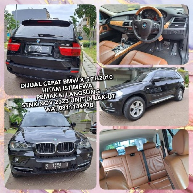 JUAL CEPAT BMW X-5 TH2010 HITAM ISTIMEWAPEMAKAI LANGSUNG STNK NOV 2023UNIT DI JAK-UT.WA:0811144978* 