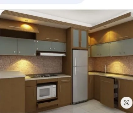 Pembuatan Desain Kitchen set Minimalis 