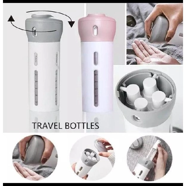 Travel Bottle Set 4 in 1 Toiletries Kit Botol Sabun Shampoo lotion Hand Sanitizer New / Mini Smart