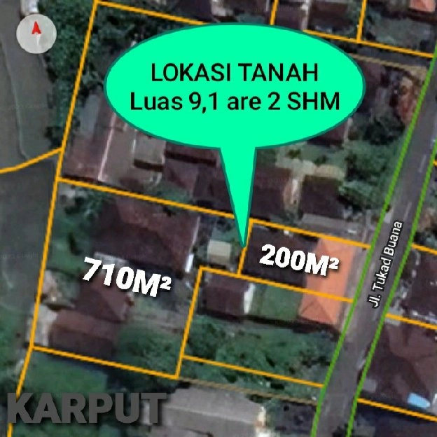 Dijual 8,1 are, Jl. Tukad Buana Sempidi Mengwi Badung