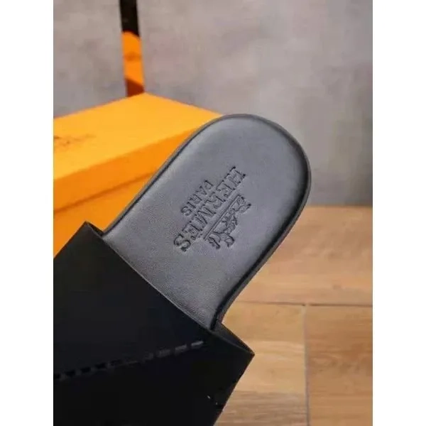 Sandal selop slide slippers leather kulit pria hermes