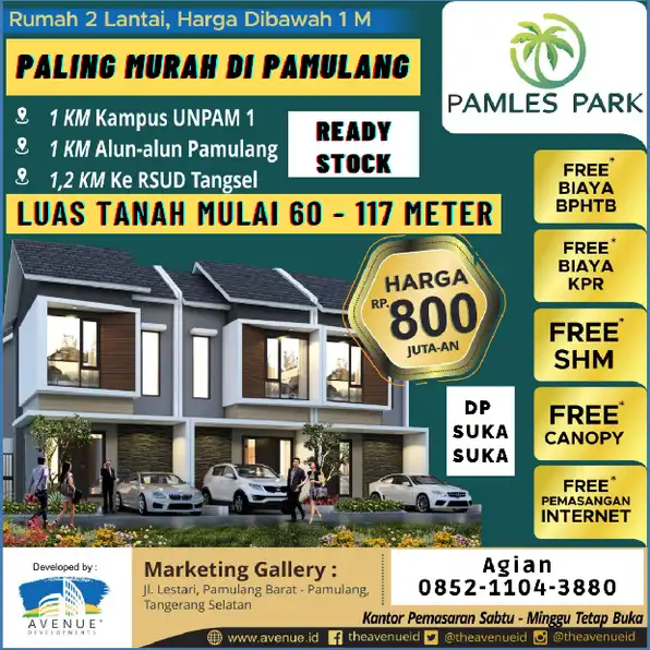 Rumah Ready Stock dan Termurah di Pamulang serta Gratis Semua Biaya