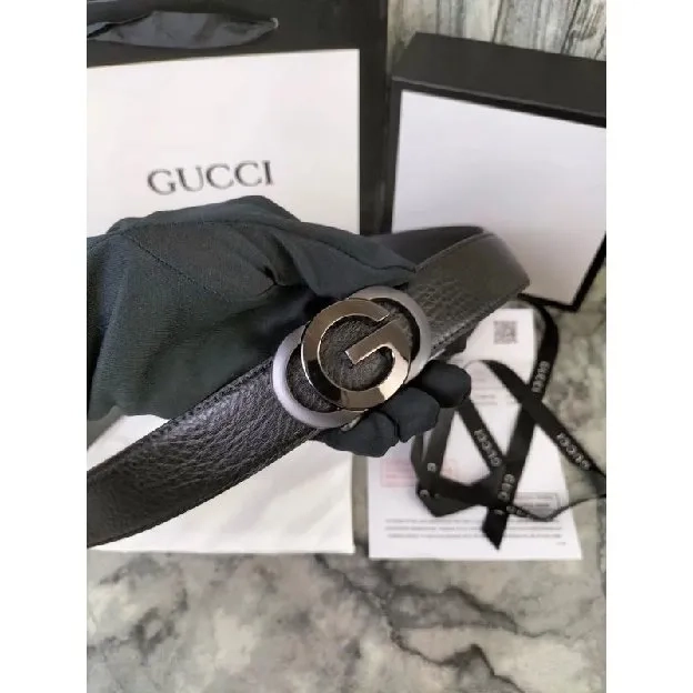 MEN BELT SABUK IKAT PINGGANG PRIA GUCCI 8501 REL LEATHER