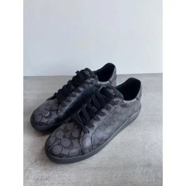 Sepatu COACH Sneakers Black Signature SCH 02