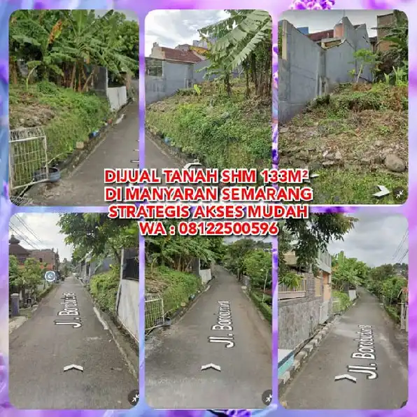 DIJUAL TANAH SHM 133M² DI MANYARAN SEMARANG. STRATEGIS AKSES MUDAH. WA : 08122500596*