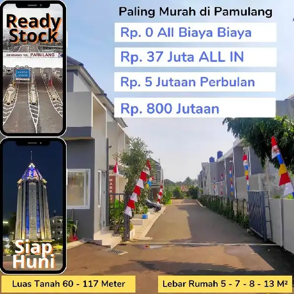 Rumah Ready Stock dan Paling Murah di Pamulang Harga 800 Jutaan