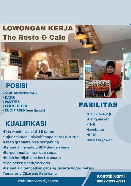 loker terbaru resto & caffe