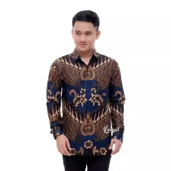 Kemeja Batik Pria Dewasa Big Size Jumbo Lengan Panjang M-10xl