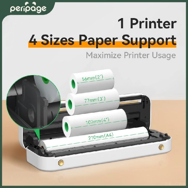 PERIPAGE A4 NEW EDITION MINI PRINTER Resi A6 A9 pro max A9smax HVS A3 57mm 77 mm 80mm 107mmThermal B