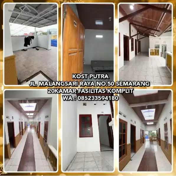 RUMAH KOST PUTRA JL. MALANGSARI RAYA NO.50 SEMARANG 20KAMAR FASILITAS KOMPLIT. WA : 085233594180