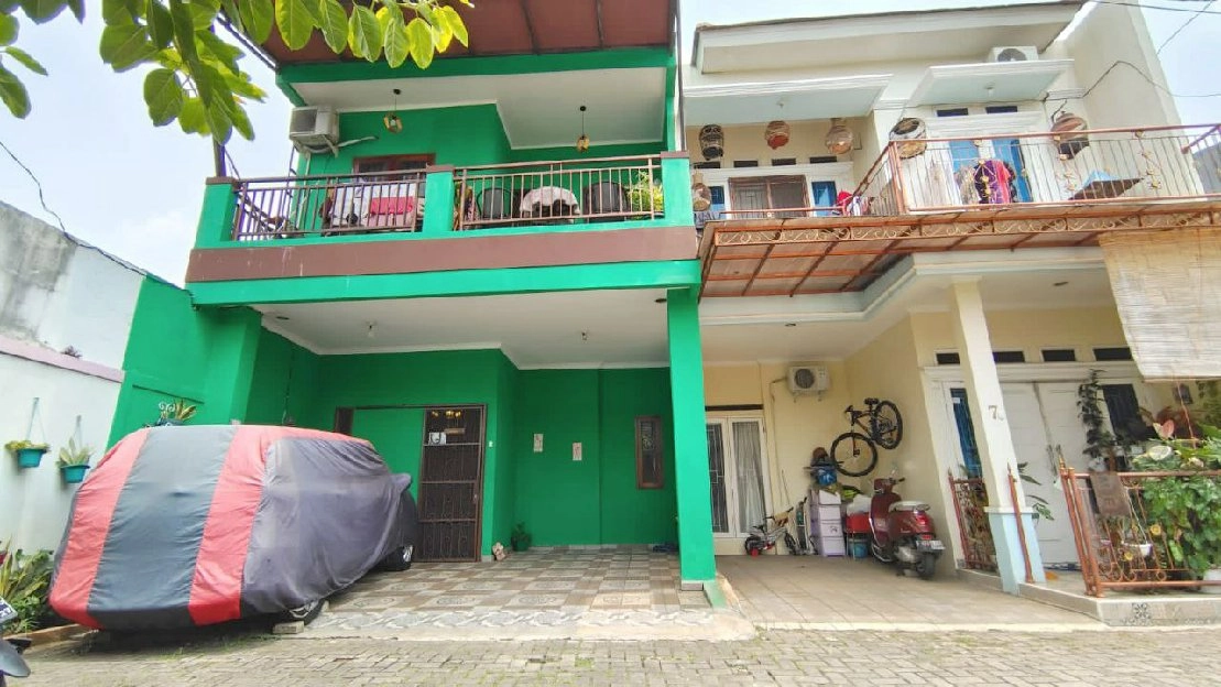 Dijual Rumah Hijau Bagus Apik 2 lt Bata Merah Dlm Cluster  di Jatiasih Bekasi 