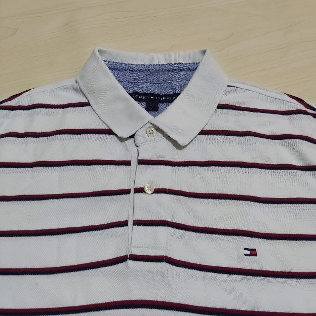 Tommy Hilfiger kaos polo stripe sallur original second