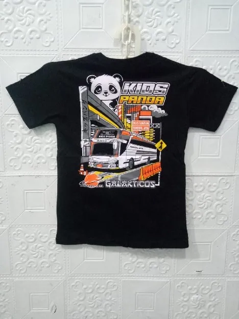 Kaos Anak Gambar Bus Bahan Catton 100%