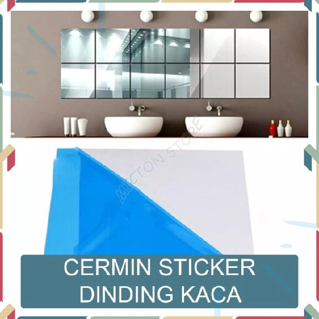 Cermin Stiker Dinding Sticker Kaca Film Wall Wallpaper Mirror