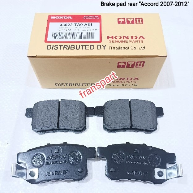 brake pad rear (belakang) accord 2007-2012