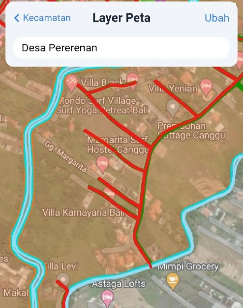 Dijual 22 are & 1,5 Ha. Jl. Munduk Batu Belah Sempol Pererenan Mengwi