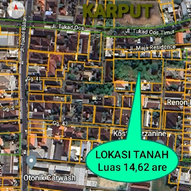 Dijual 14,62 are, Jl. Tukad Balian Renon Denpasar Selatan