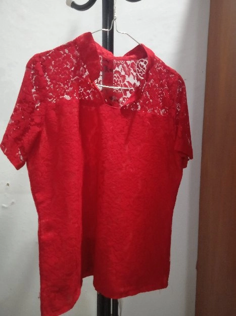 Blouse Wanita Brukat Merah