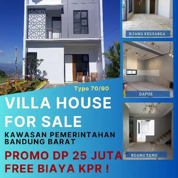 Rumah Villa 2 Lantai Ngamprah Bandung Barat (Cluster Botanical Residence) Dekat Tol Padalarang 