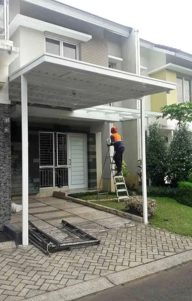 Pemasangan Canopy atap alderon terbaik bergaransi 