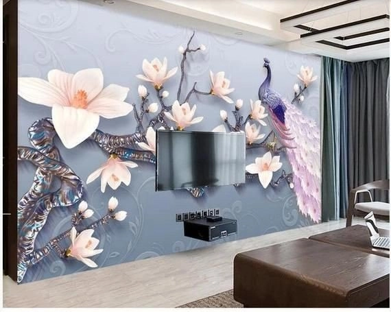 Pasang wallpaper dinding 3d custom toko jual dan pesan hordeng murah rollerblind vertikal blind