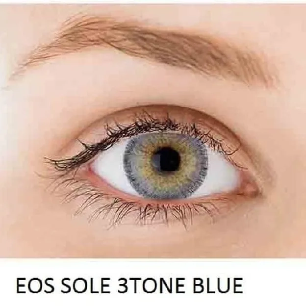 ORIGINAL EOS Sole 3T 3 Tones Soft Lens White Ivory Gray Grey Whitegray Hazel Brown Blue Green Violet