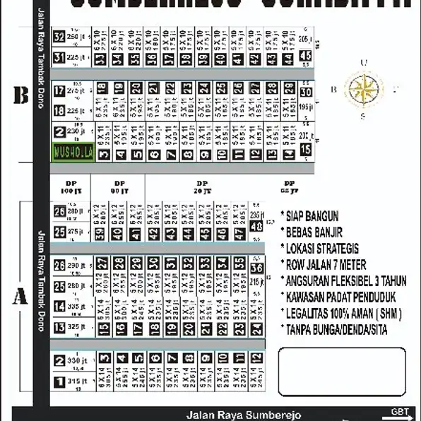 Tanah Kavling Project Baru MHB Lokasi Sumberejo Benowo Surabaya SHM Cash & Kredit 