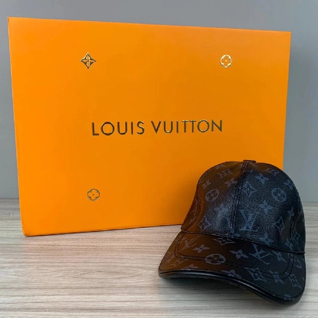 Topi baseball louis vuitton lv leather