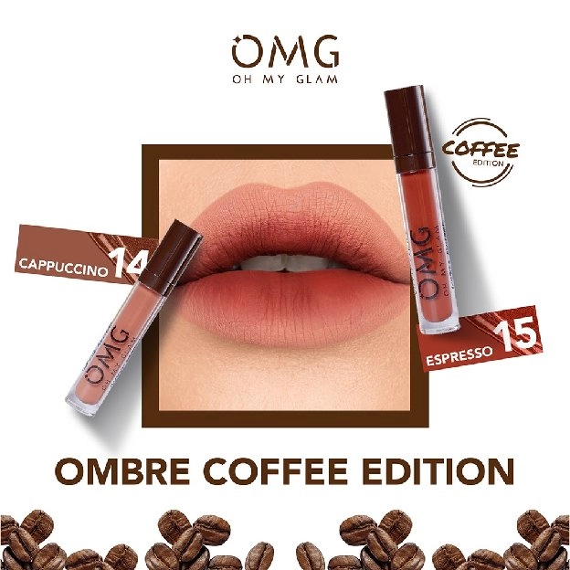 Paket Ombre Lips OMG | Lipcream OMG Ombre Coffee Edition| Lipcream OMG | Ombre OMG Lip Cream | Ombre