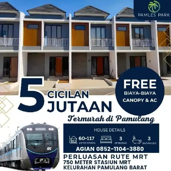 Rumah 2 lantai dan promo DP 14 juta di pamulang