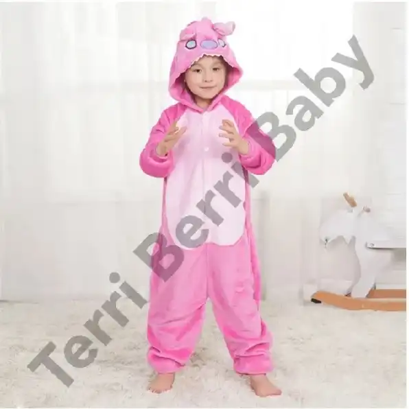 BAJU KOSTUM STITCH ONESIE DINO ONE SIE PIKACHU KIGURUMI HELLO KITTY PIAMA SPIDERMAN PIYAMA UNICORN C