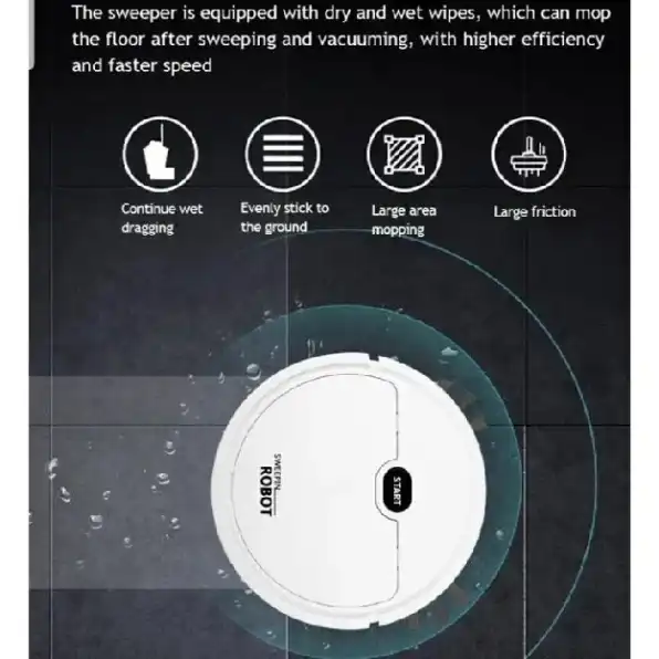 SMART SWEEPING ROBOT MINI 3 IN 1 SAPU PENYEDOT DEBU PEL PEMBERSIH DEBU LANTAI  ROBOT VACUUM KILLER