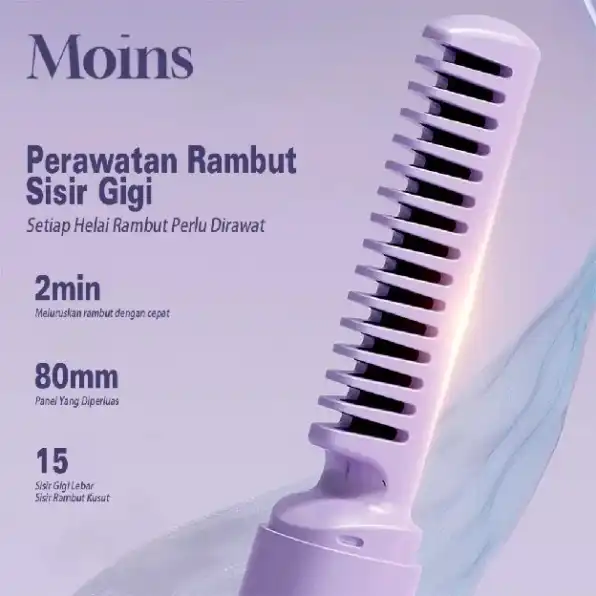 Sisir Pelurus Rambut Listrik 2 In 1 Pelurus Rambut Isi Ulang Pemanas Panas Sisir Pengeriting Styler 