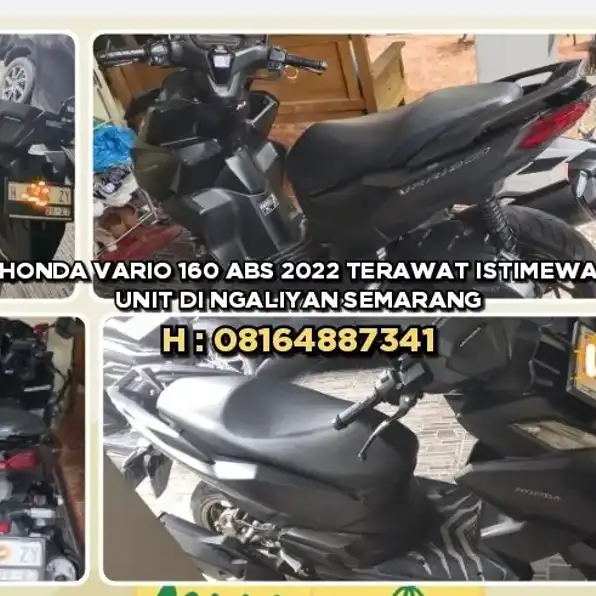 MOTOR DIJUAL : HONDA VARIO 160 ABS 2022 TERAWAT ISTIMEWA.UNIT DI NGALIYAN SEMARANG.H:08164887341>>