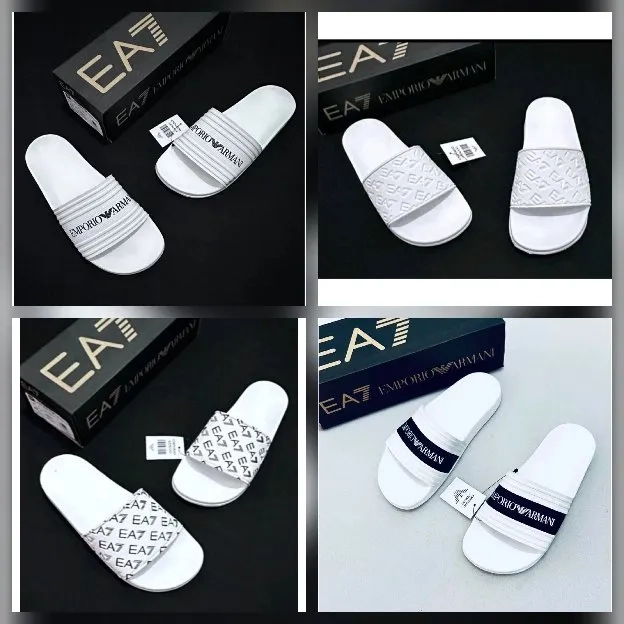 Sandal selop slip on pria emporio armani ea