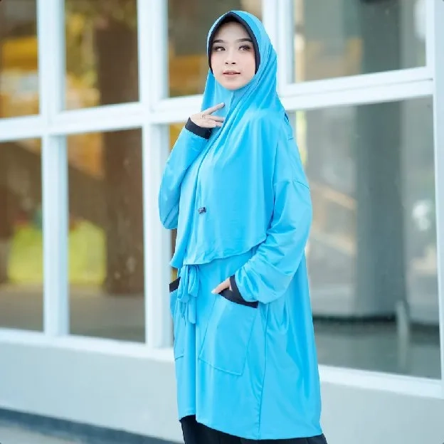 Khimar hijab jilbab kerudung cardigan PED ANTEM