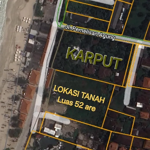 Dijual 52 are, Loss Pantai Jimbaran Kedonganan Kuta Selatan