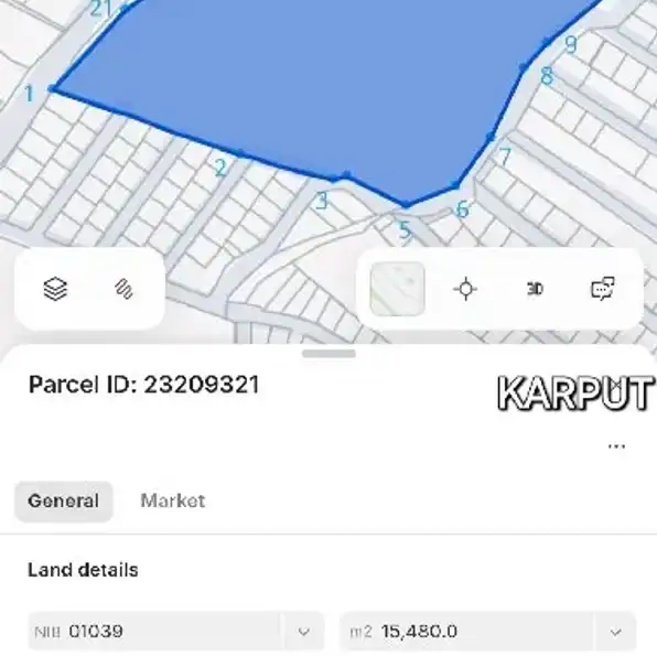 Dijual 1,548 Ha. Jl. Rajawali Utara Terminal Pesiapan Dauh Peken Kediri Tabanan