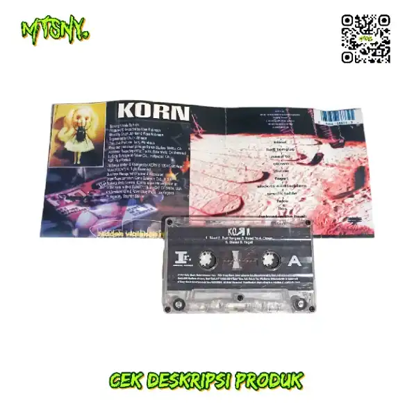 Kaset Pita Musik Band Rock Nu Metal Korn First 1st Album 1994 Jadul