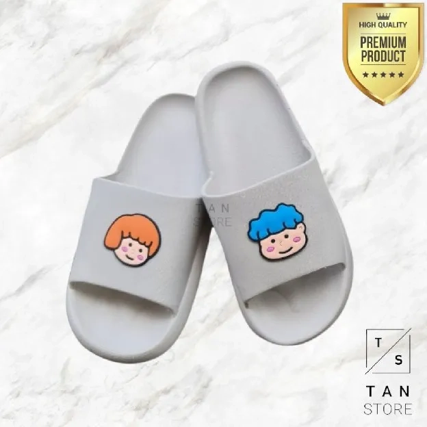 Sandal Karet Slip On Slop Wanita Karakter Lucu Premium