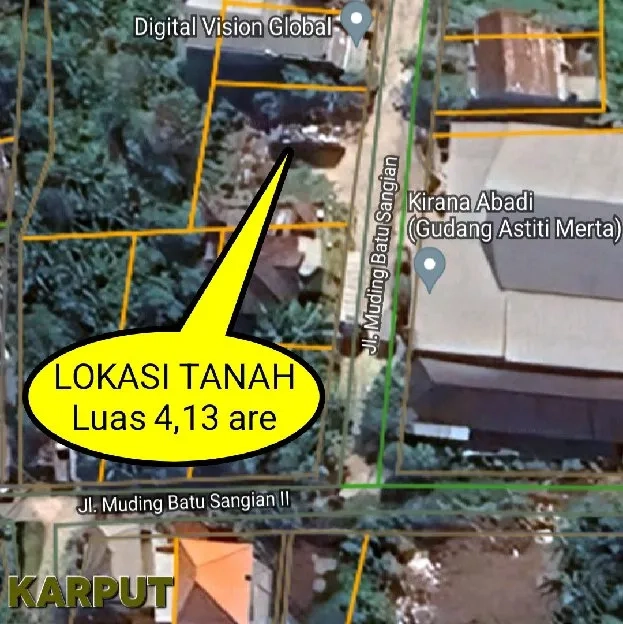 Dijual 4,13 are, Jl. Muding Batu Sangian Gatsu Barat Kerobokan Kaja Kuta Utara