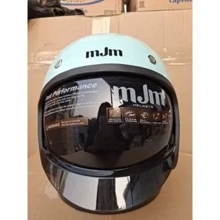 Helm MDS MAGNUM Retro Half face kekinian SNI MJM - Warna Komplit - UV Protectio free dus packing bis