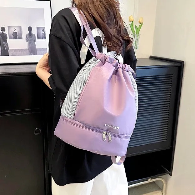 Tas Ransel Wanita Serut Fashion Penyimpanan Sepatu