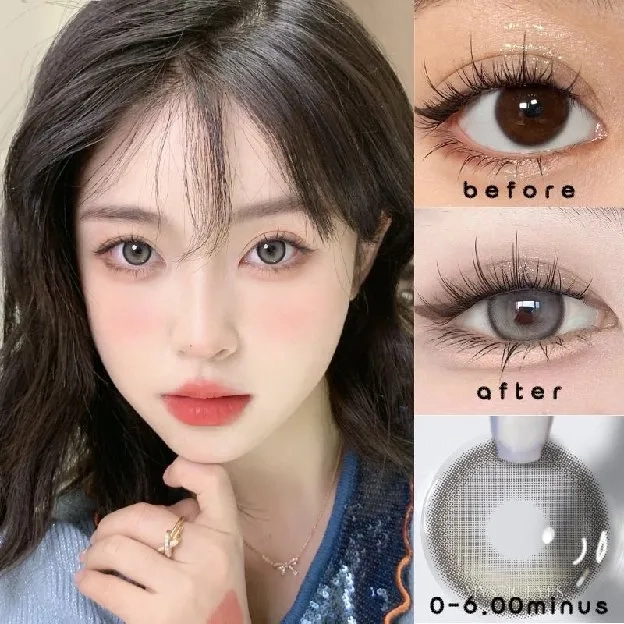 mysticeyes softlens Twilight seri Grey and brown color lensa 14.5mm normol