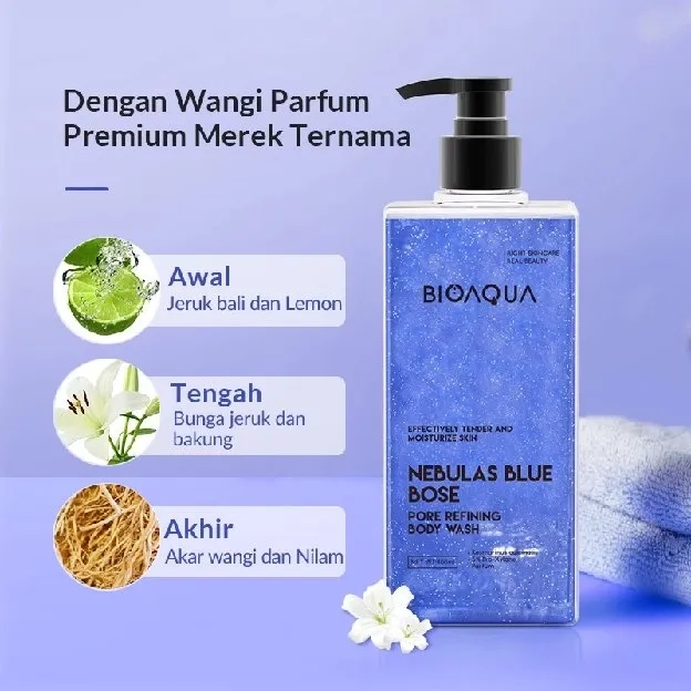 BIOAQUA Whitening Body Wash Sabun Mandi Cair 400ml Sabun Mandi Wangi Tahan Lama Wangi Tahan 24 Jam P