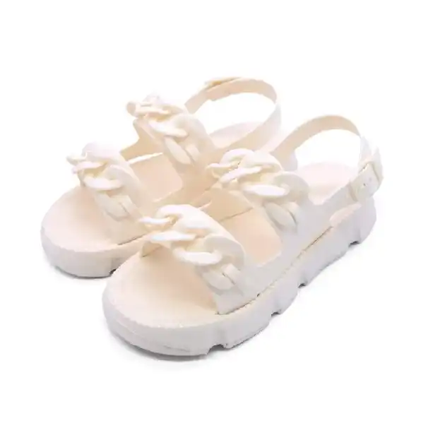 Sandal Fuji Wanita Korea Premium Sendal Wanita Karet Jelly Wedges Platform Tebal Empuk Tali Belakang